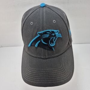 NWOT New Era 9FORTY Carolina Panthers Hook & Loop Hat Cap Grey/Blue Logo